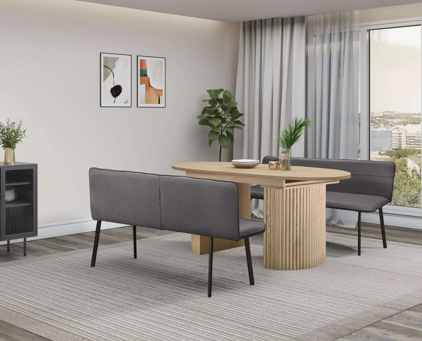 Esstisch HOME AFFAIRE Gartempe Eichefarben Ausziehbar 160-210 cm