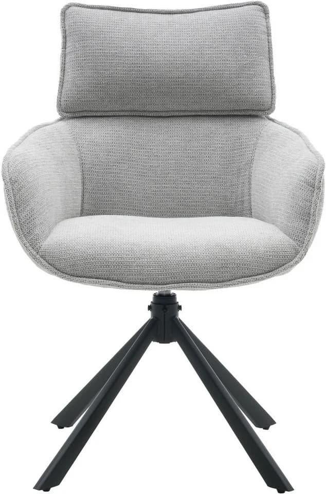 Home Affaire Esszimmerstuhl Cusey 360° drehbar, extra dicke Polsterung, 2er-Set, grau - Bild 4