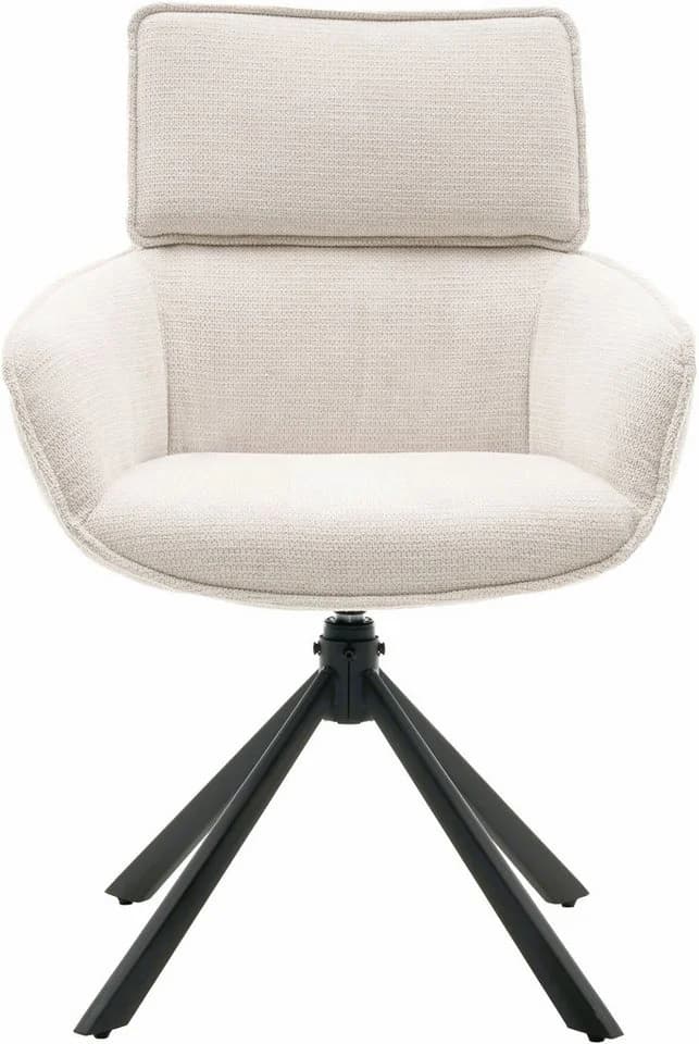 Home Affaire Esszimmerstuhl Cusey 360° drehbar, extra dicke Polsterung, 2er-Set Beige - Bild 4