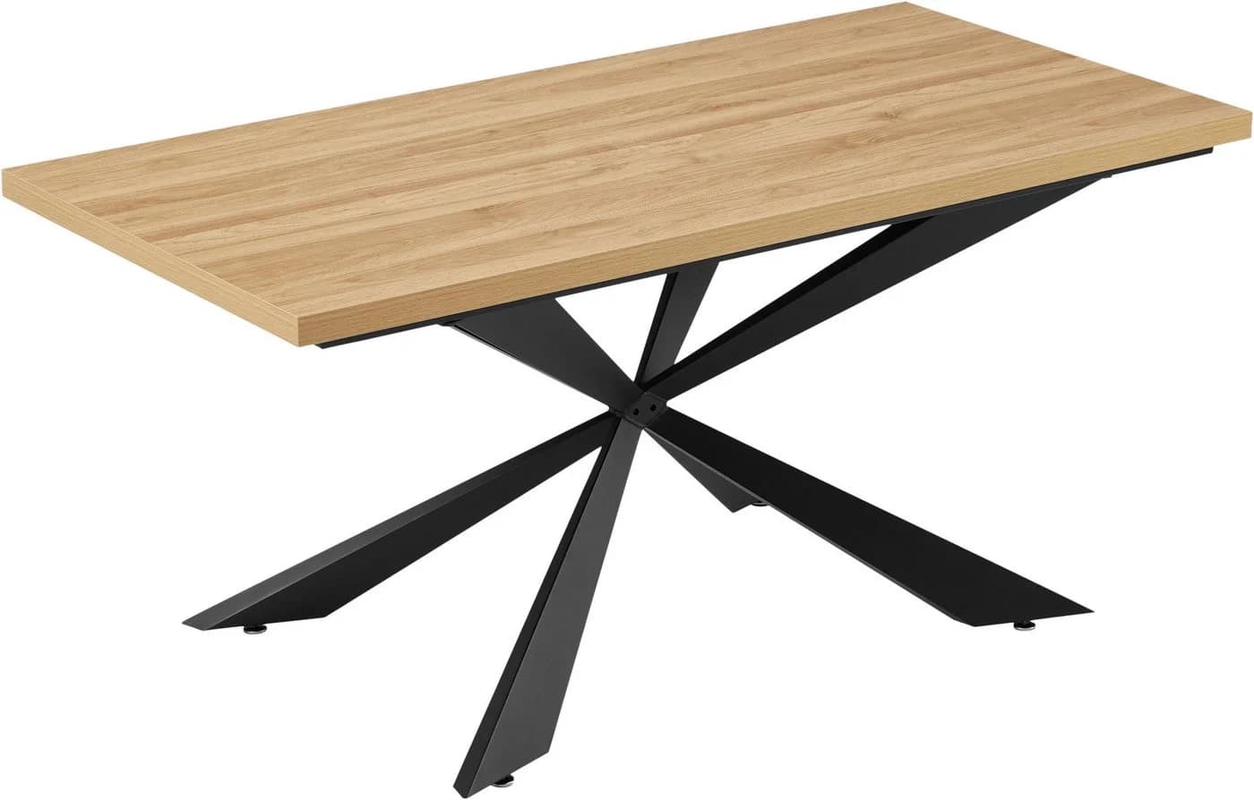 Esstisch Cusey von Home Affaire, Naturfarben, Schwarz, Melaminharzbeschichtung - Bild 2