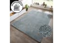 THEKO Wollteppich Gabbeh Motiv Handgefertigt Blau Grau Bild 2