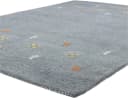 THEKO Wollteppich Gabbeh Motiv Handgefertigt Blau Grau Bild 5