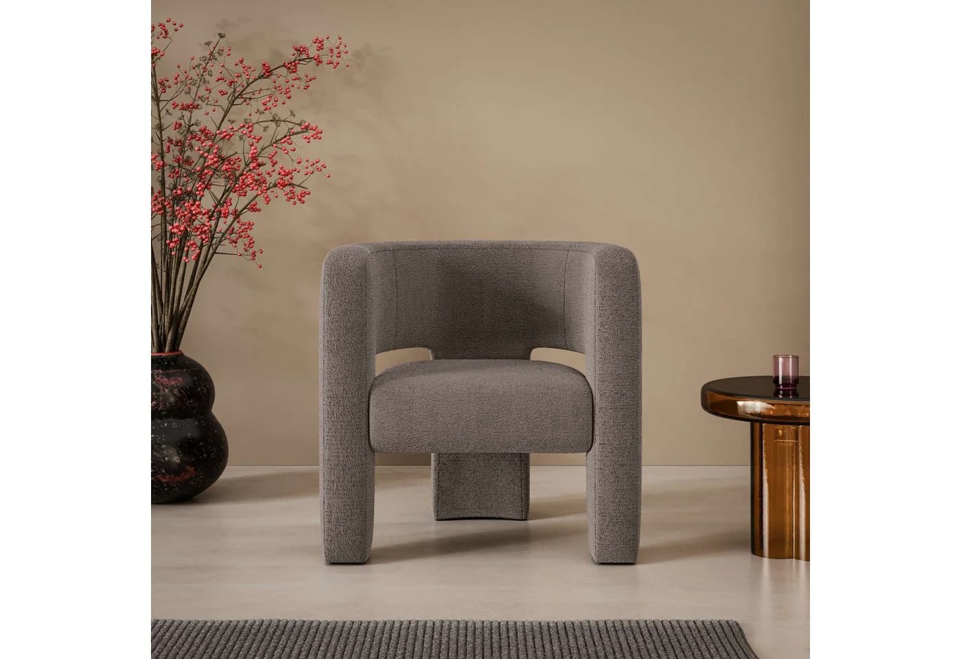 LeGer Home by Lena Gercke Ohrensessel SELMIA Braun - Bild 2