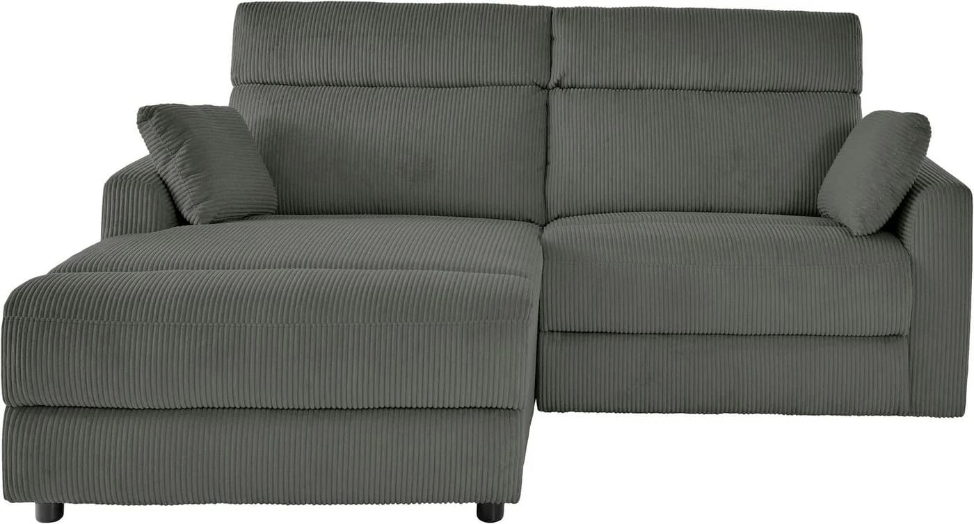 OTTO HOME Ecksofa JENNA L-Form Anthrazit Elektrische Relaxfunktion