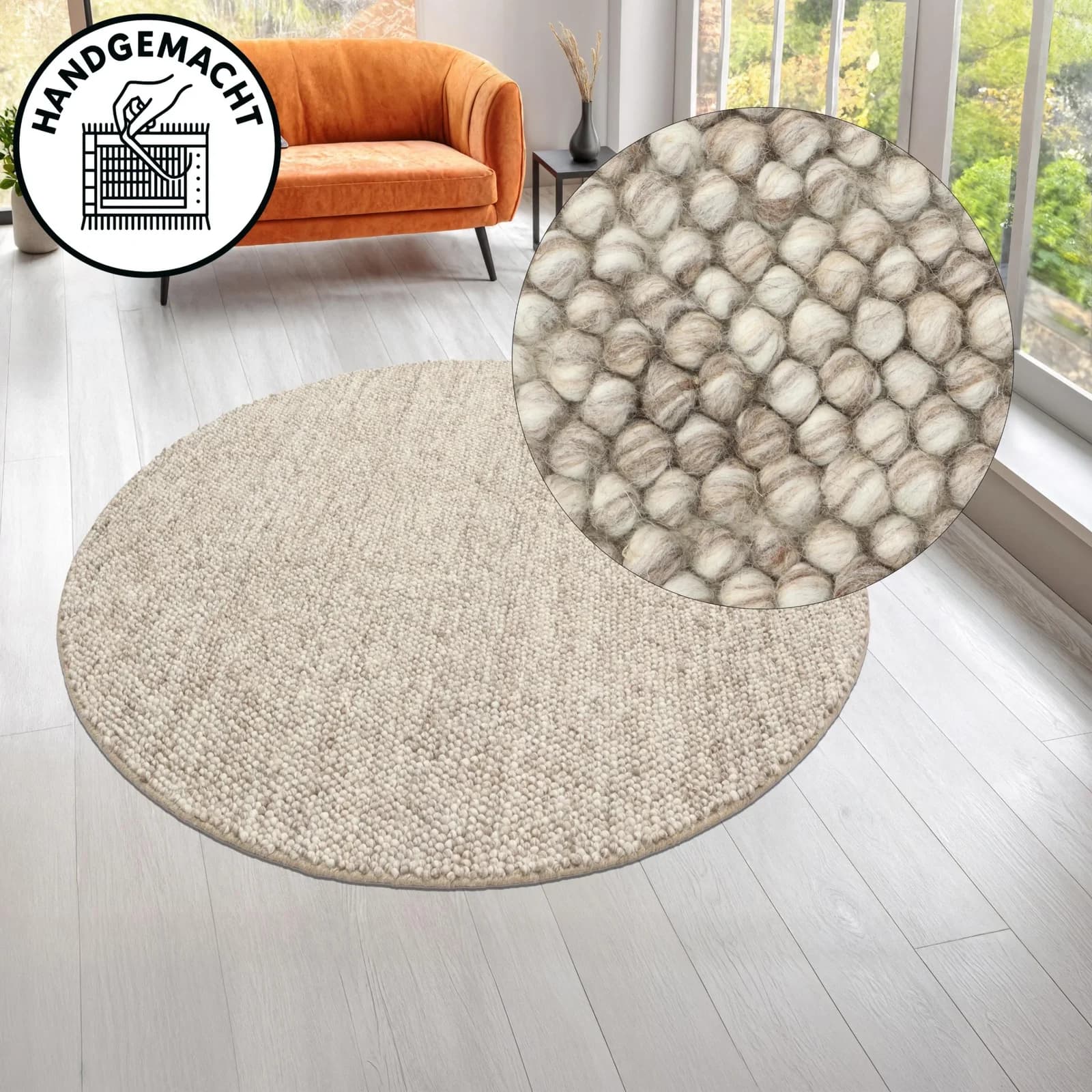 LeGer Home by Lena Gercke Teppich Ainhoa Handgewebt Wolle 200 cm