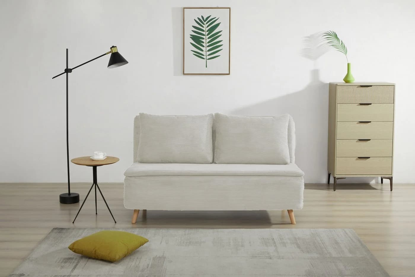 Home Affaire 2-Sitzer Sofa AINSLEY 140 cm Creme - Bild 2