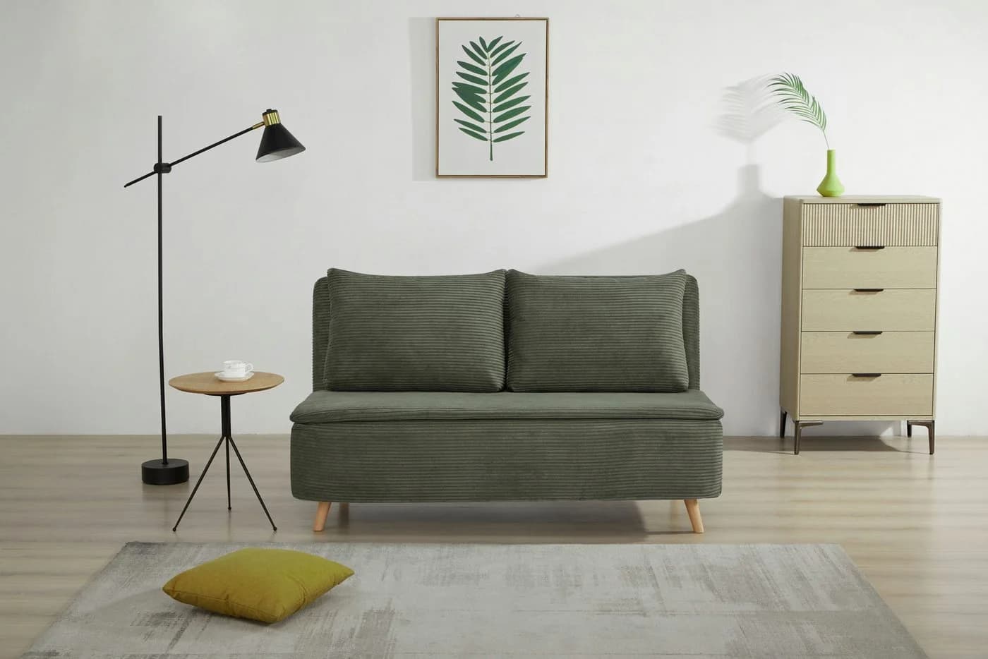HOME AFFAIRE Schlafsofa AINSLEY Grün 2-Sitzer mit verstellbarer Rückenlehne - Bild 2