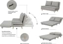 HOME AFFAIRE Schlafsofa AINSLEY Grün 2-Sitzer mit verstellbarer Rückenlehne Bild 3