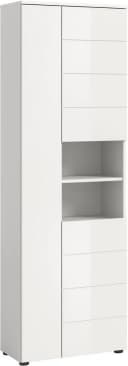 WELLTIME Hochschrank Biel Weiß 3 Türen Hochglanz Bild 2