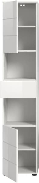 WELLTIME Hochschrank Biel Weiß Hochglanz 190 cm Bild 2