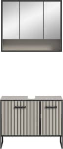 Welltime Badmöbel-Set Locri 80 cm Rillenoptik Metallkufen Bild 4