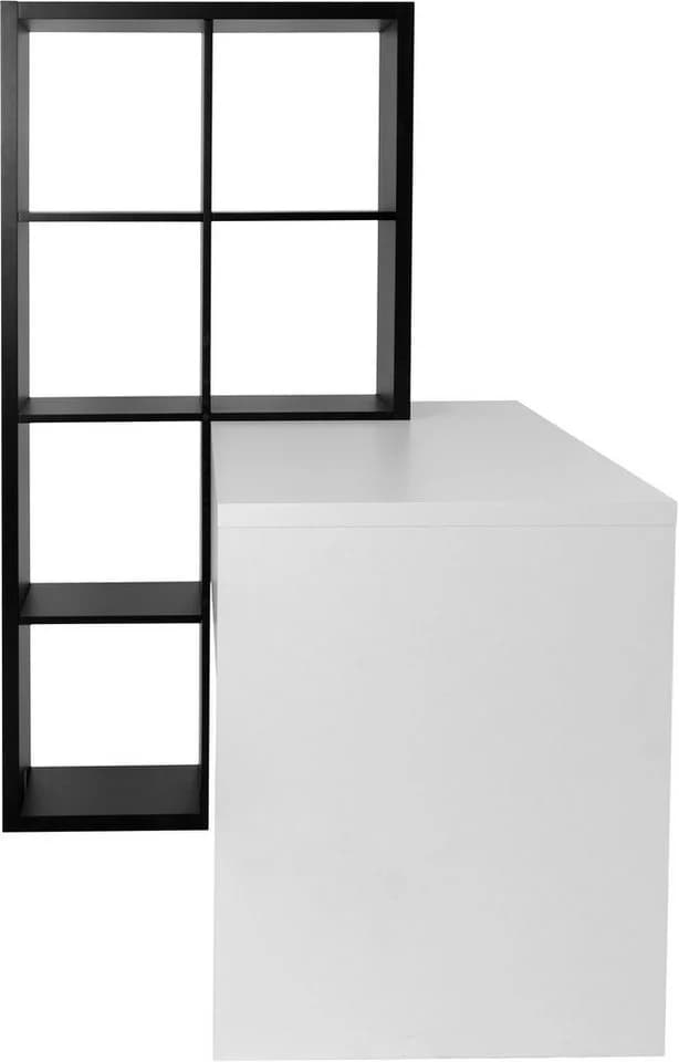 Regal-Schreibtisch Triest Weiß Schwarz - Bild 4