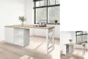 Eckschreibtisch OTTO HOME SILBA Weiß Eiche Landhausstil Bild 2