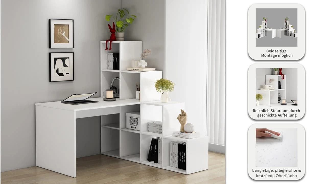 OTTO HOME Regal-Schreibtisch Ciela Weiß - Bild 3