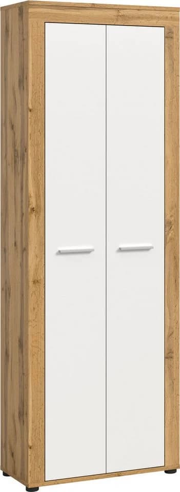 Home affaire Garderobenschrank Aosta 2 Türen Braun/Weiß - Bild 2