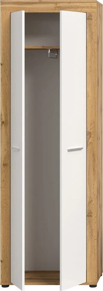 Home affaire Garderobenschrank Aosta 2 Türen Braun/Weiß - Bild 4