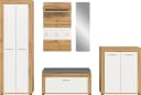 HOME AFFAIRE Garderoben-Set AOSTA 6-teilig Weiß Eiche Nachbildung Bild 3