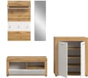HOME AFFAIRE Garderoben-Set Aosta 4-teilig Weiß Eiche Nachbildung Bild 4