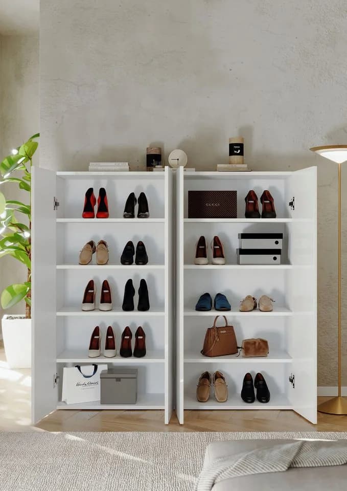 OTTO HOME Schuhschrank SMILE Weiß Hochglanz 10 Fächer - Bild 5