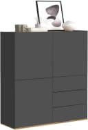 OTTO HOME GARDA Highboard 3 Türen 3 Schubladen Anthrazit Eiche Bild 1