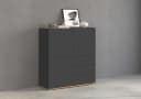 OTTO HOME GARDA Highboard 3 Türen 3 Schubladen Anthrazit Eiche Bild 2