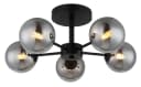 MY HOME Deckenleuchte Alma Schwarz Sandfarben Rauchfarben 5x LED Bild 2