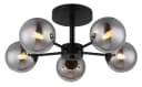 MY HOME Deckenleuchte Alma Schwarz Sandfarben Rauchfarben 5x LED Bild 5