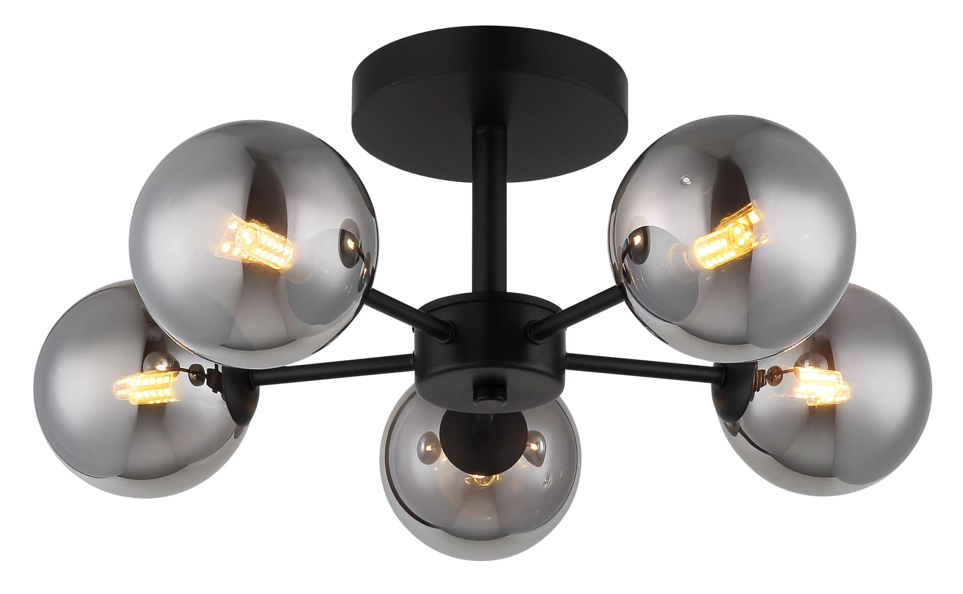 MY HOME Deckenleuchte Alma Schwarz Sandfarben Rauchfarben 5x LED - Bild 5
