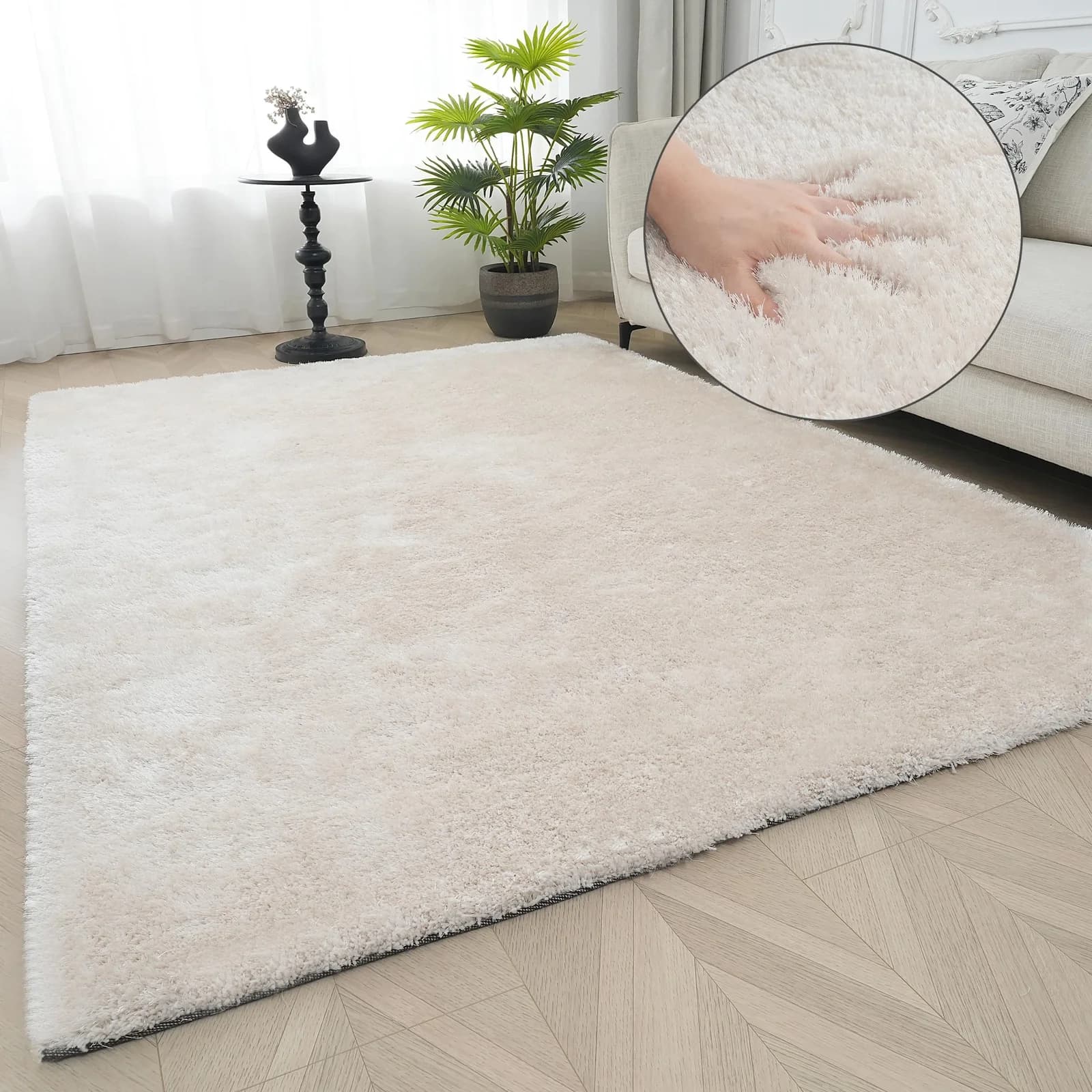 Bruno Banani Teppich Dana Uni Beige 200x300cm Shaggy