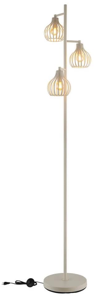 My Home Stehlampe Heta Metall Cremefarben mit Fußtrittschalter - Bild 5