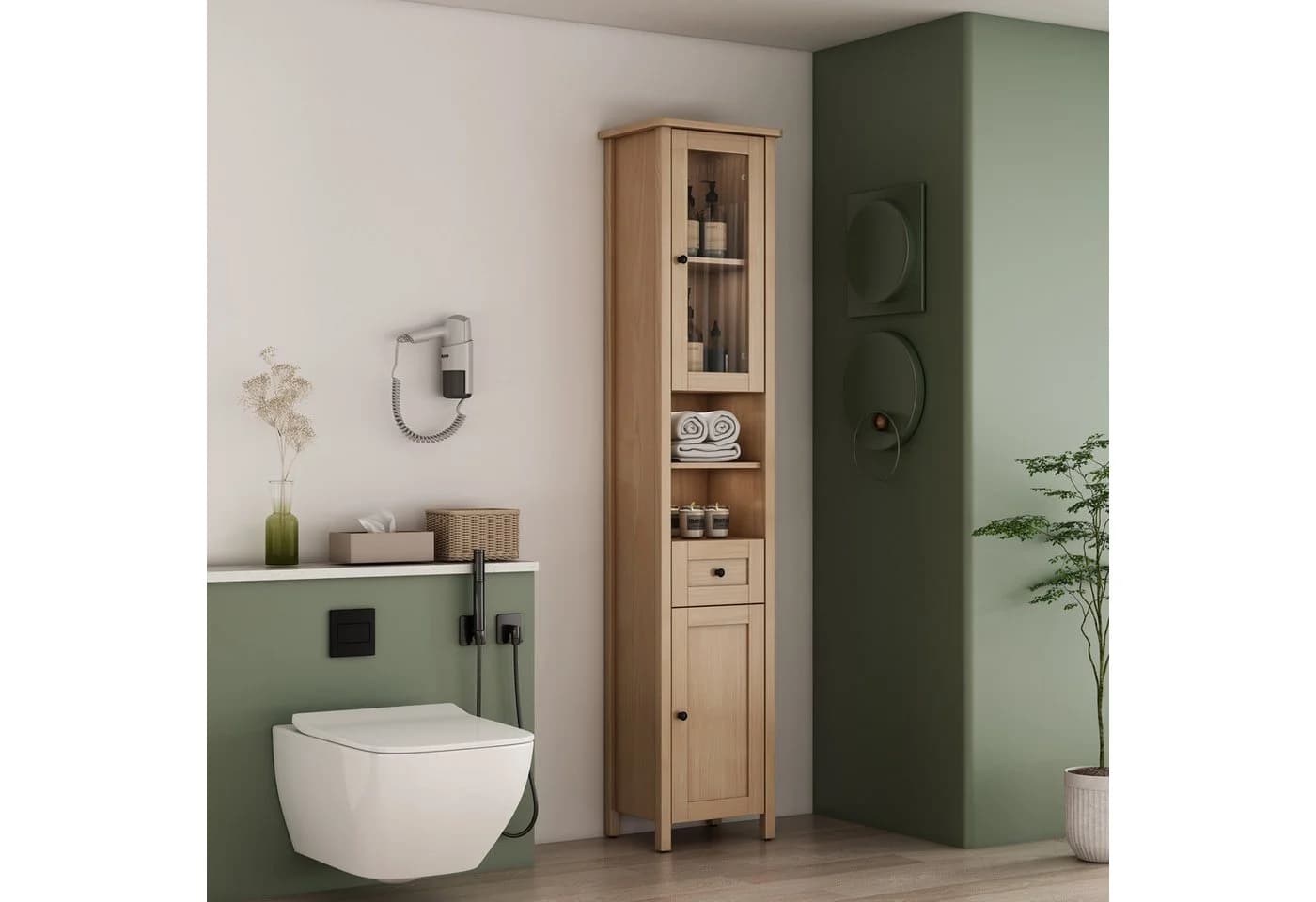 Welltime Hochschrank STOCKHOLM Eiche 40 cm - Bild 2