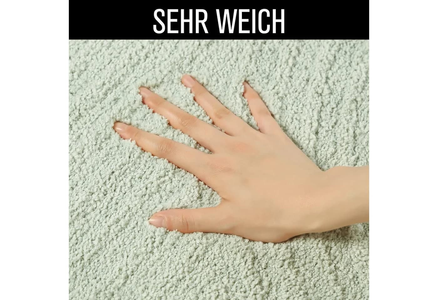 my home Badematte Ognon, Scandi, Boho, modernes Muster, Höhe 15 mm, rutschhemmend beschichtet, fußbodenheizungsgeeignet, schnell trocknend, strapazierfähig, Polyester, rund, Badteppich, Uni Farben, Hoch-Tief-Effekt - Bild 3
