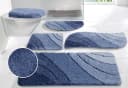 my home Badematte Josie Badvorleger Badezimmer Teppich Blau Wellen-Motiv Bild 2