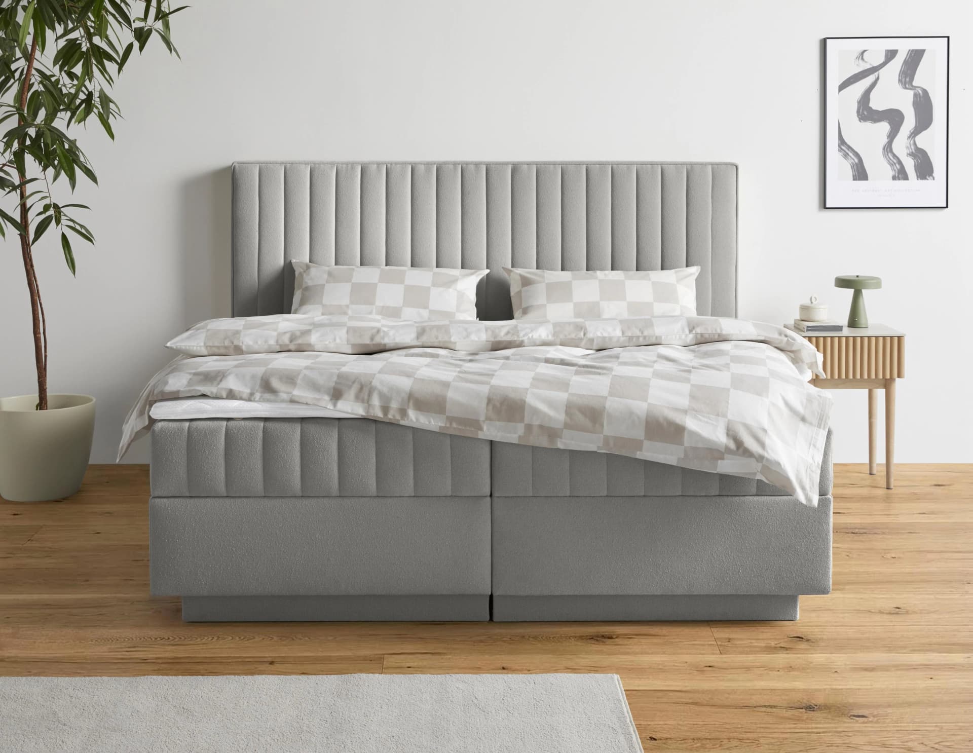 Boxbett HOMSY BY ANA JOHNSON Moonio inkl. Bettkasten Grau