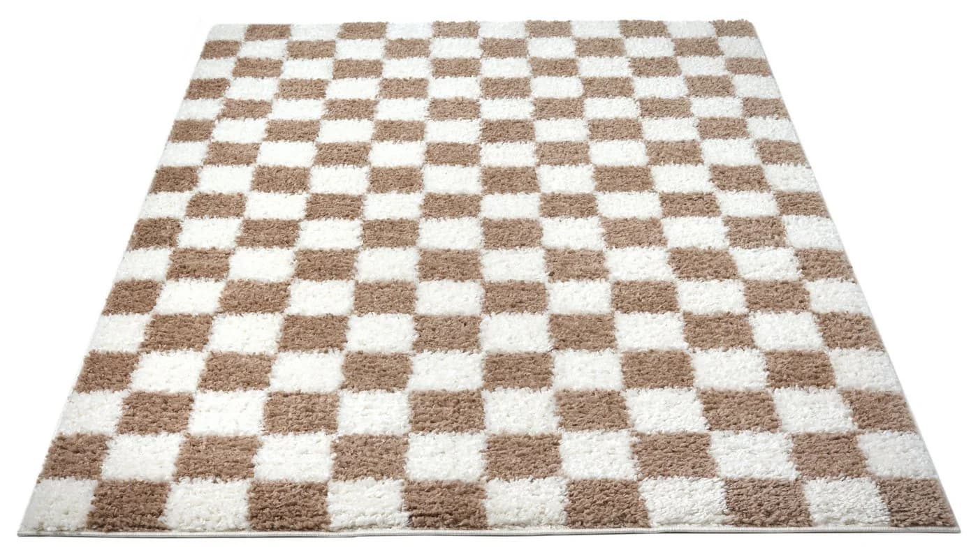 Hochflor-Teppich OTTO HOME Kiiki, Karo-Muster, 240x320 cm, Kunstfaser, Schachbrettmuster - Bild 3