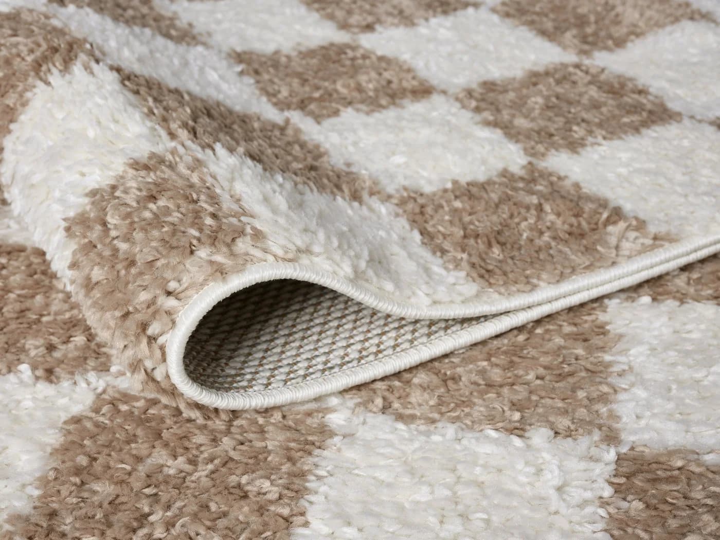 Hochflor-Teppich OTTO HOME Kiiki, Karo-Muster, 240x320 cm, Kunstfaser, Schachbrettmuster - Bild 5