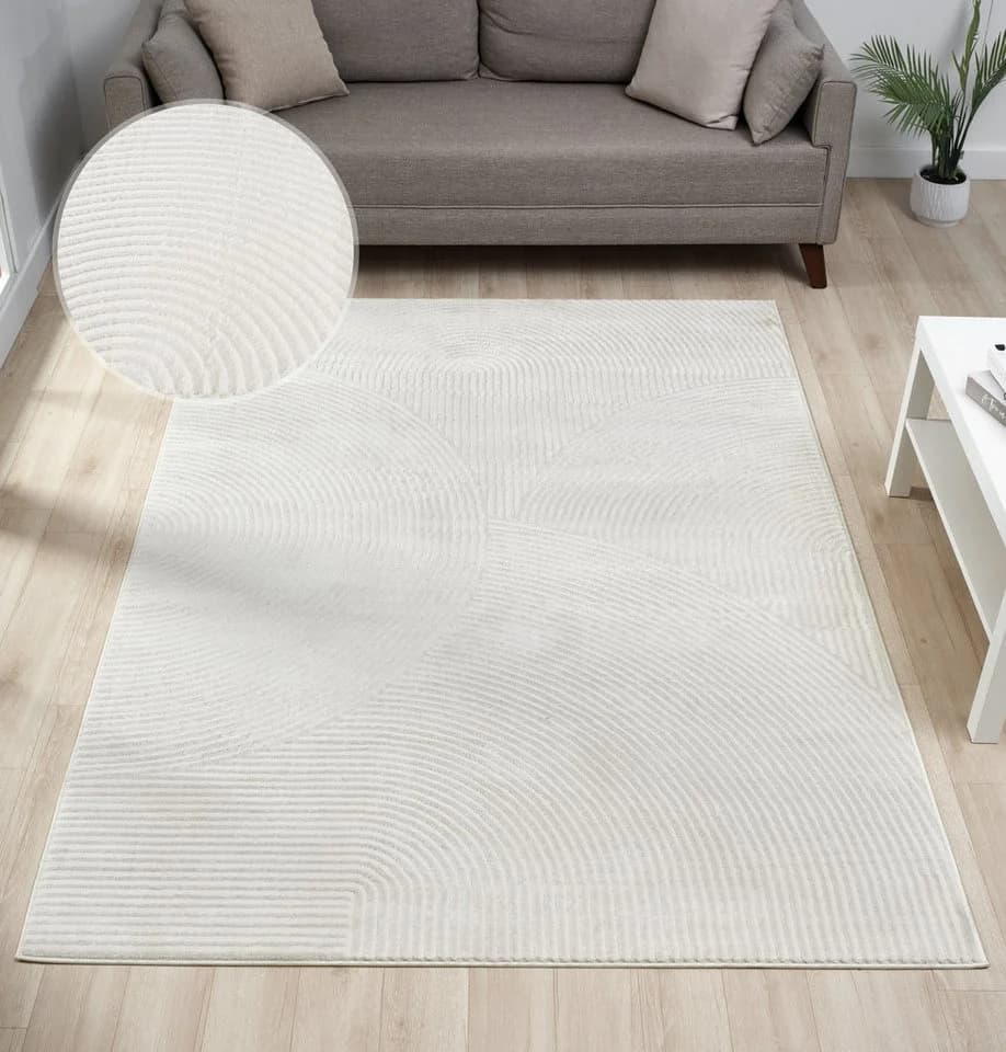 OTTO HOME Teppich Bentori Creme Hoch-Tief-Struktur Scandi Design - Bild 2