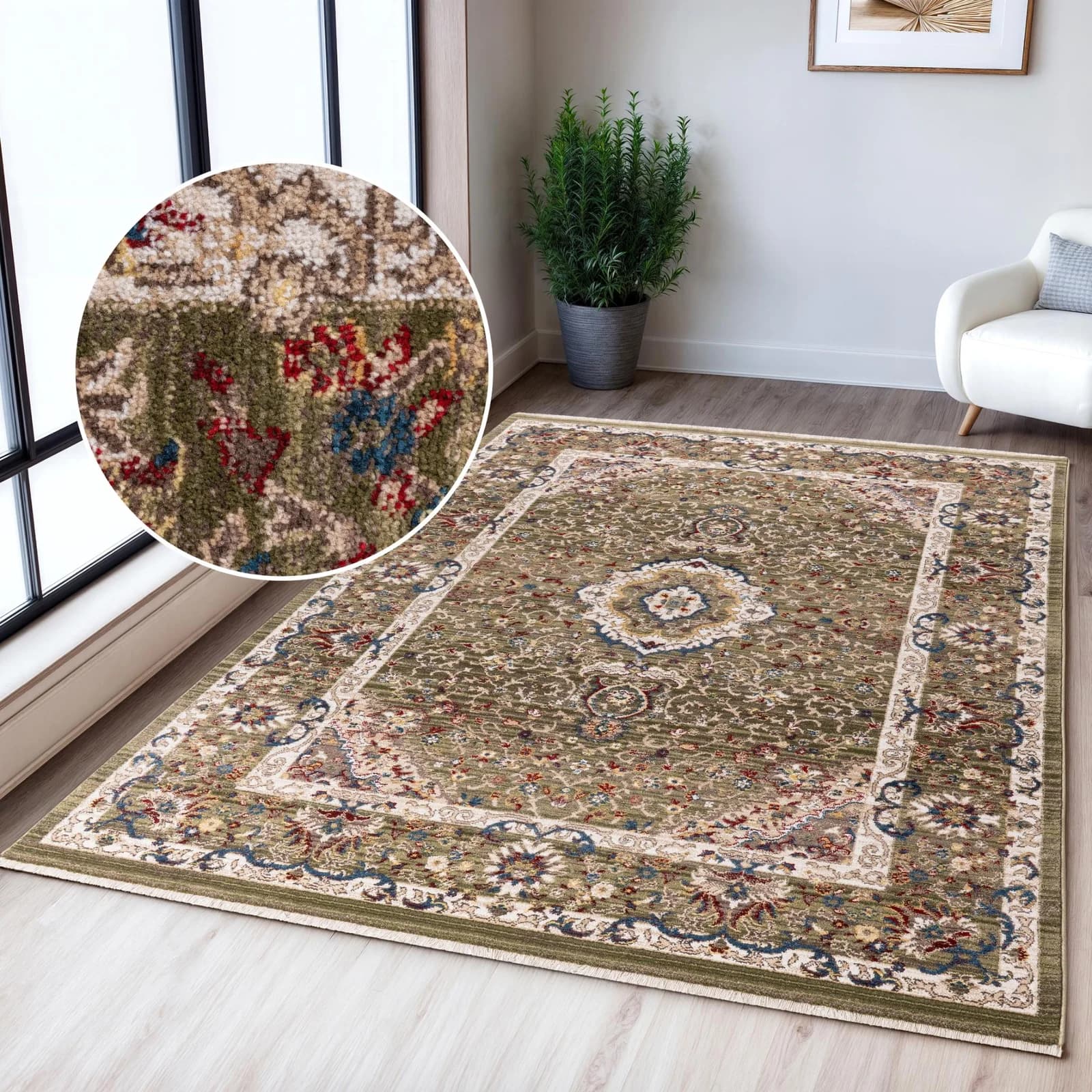 OTTO HOME Teppich Molvio Oriental Grün 200x290 cm Kunstfaser