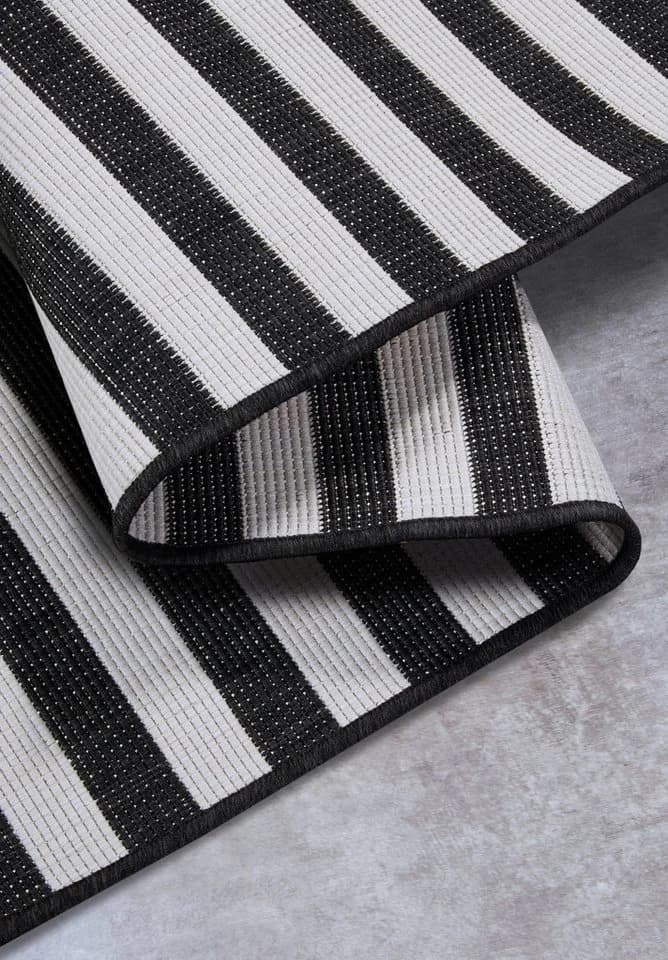 OTTO HOME Viela Outdoor Wendeteppich Schwarz-Weiß Flachgewebe - Bild 5