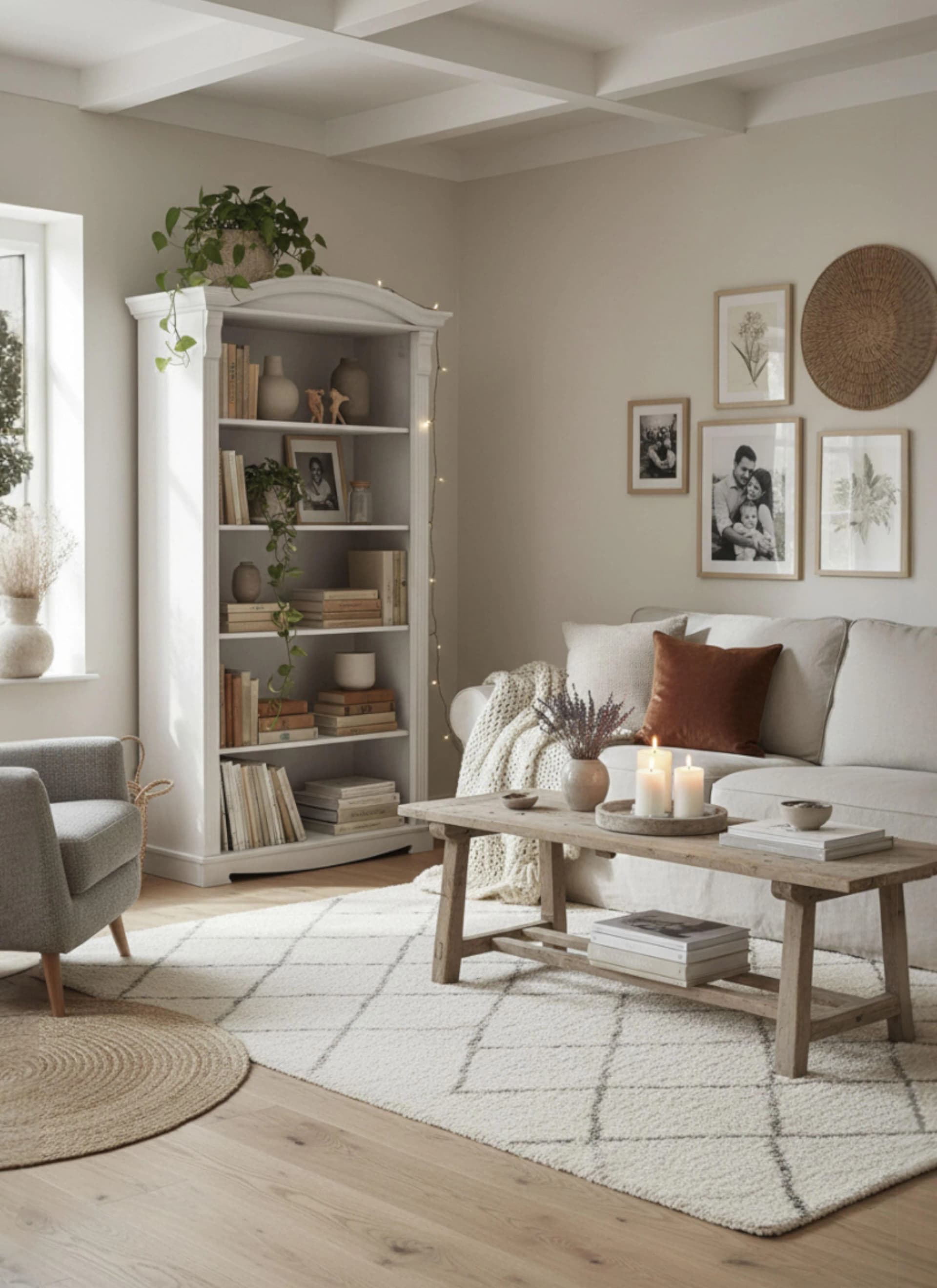 HOME AFFAIRE Standregal Anna Massivholz Kiefer 5 Fächer Weiß