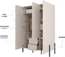 OTTO HOME Jukon Kleiderschrank Kaschmir Modern Push-to-Open Bild 3
