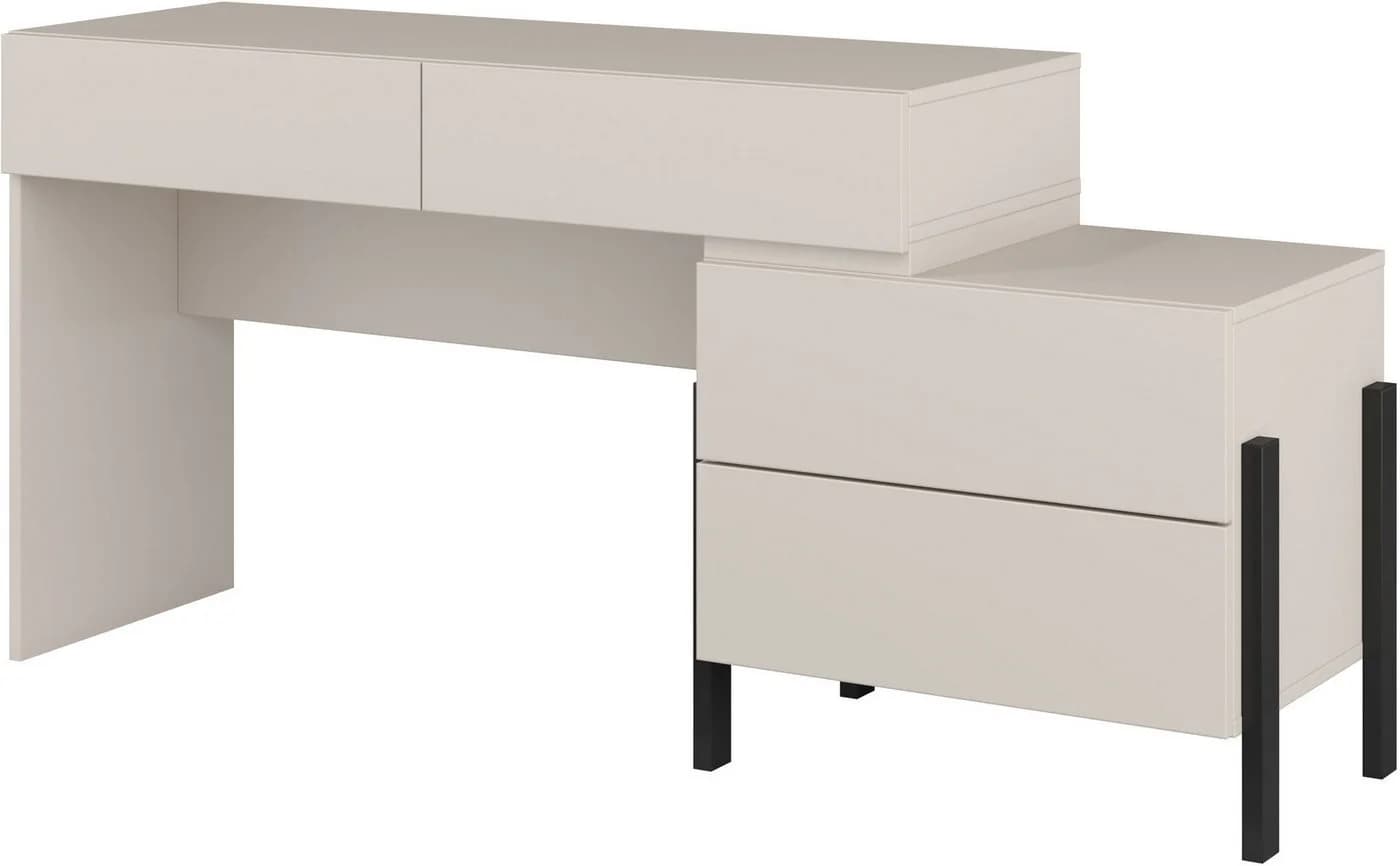 OTTO HOME Schminktisch Jukon Modern Kaschmir Schwarz 4 Schubladen