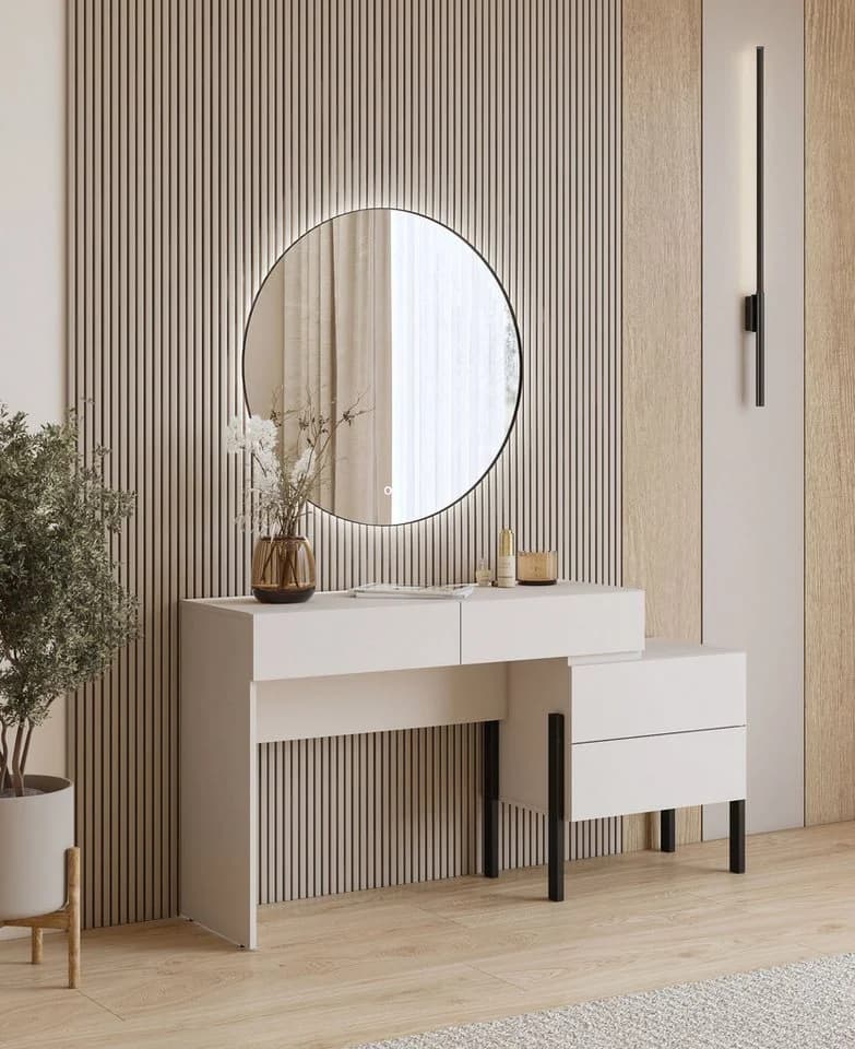 OTTO HOME Schminktisch Jukon Modern Kaschmir Schwarz 4 Schubladen - Bild 2