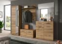 HOME AFFAIRE SIENA Schuhschrank 90cm Weiß Hochglanz Eiche Bild 1