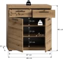 HOME AFFAIRE SIENA Schuhschrank 90cm Weiß Hochglanz Eiche Bild 5