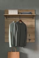 HOME AFFAIRE Garderobenpaneel Siena Eiche mit Haken und Stange Bild 1