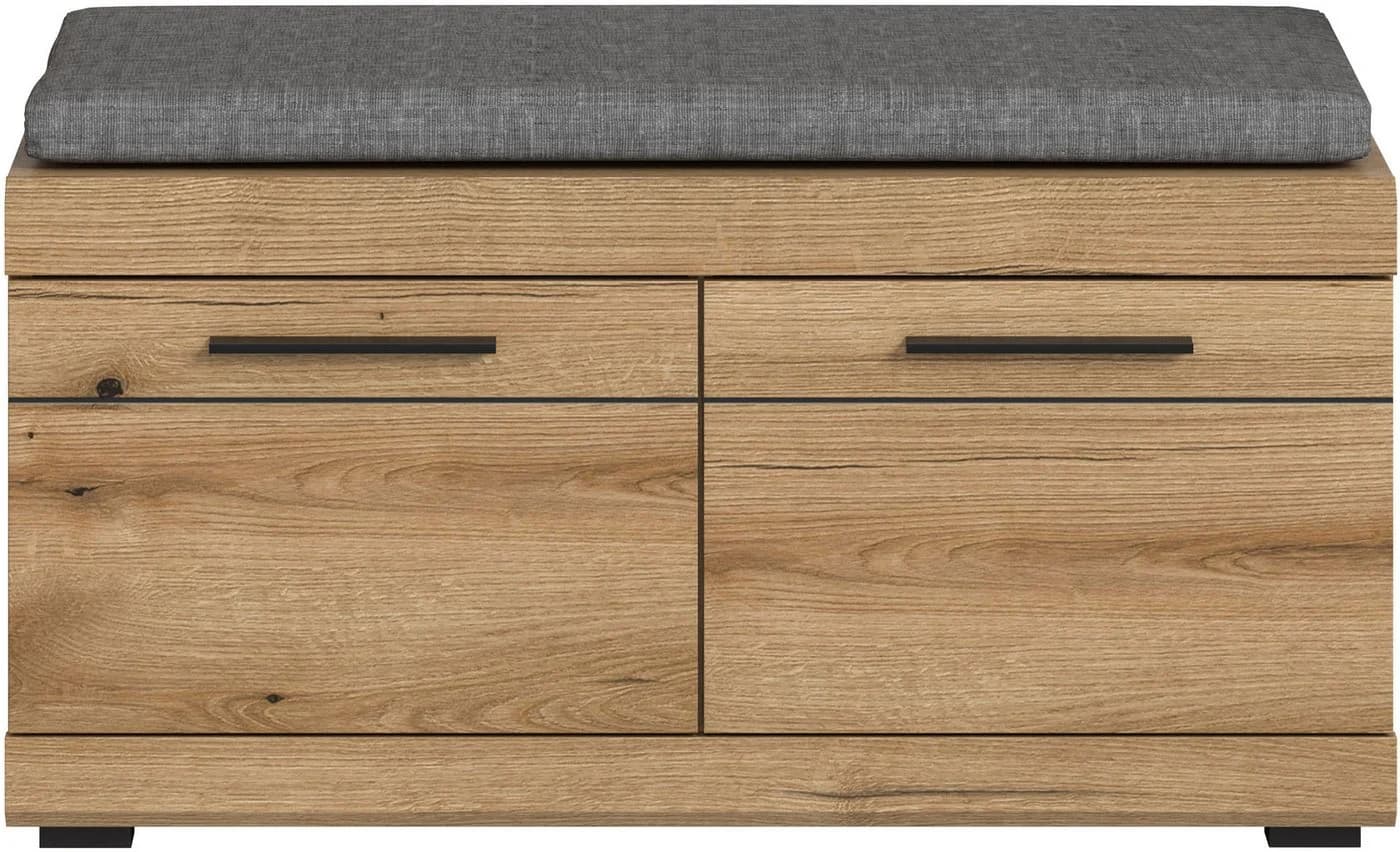 Home Affaire Sitzbank Siena 90cm Eiche Anthrazit mit Stauraum - Bild 4