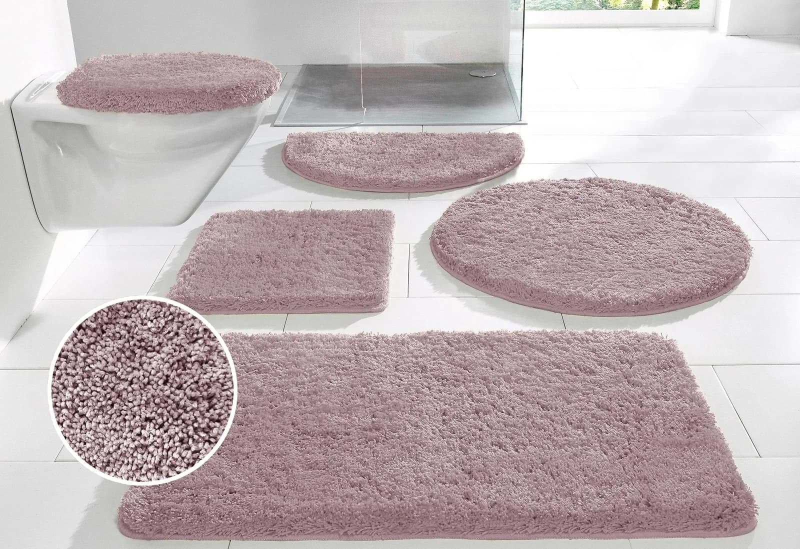 Badematte Sanremo Rosa Polyester