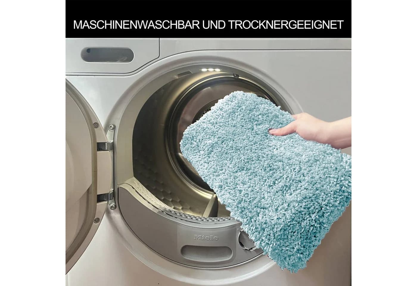 my home Badematte Sanremo Badvorleger Badezimmer Teppich Hellblau - Bild 5