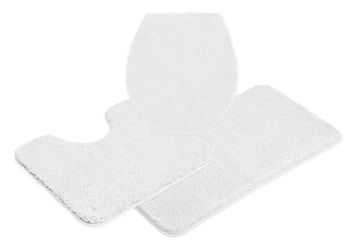 my home Badematte Inga, Badezimmer Teppich, Badvorleger, Höhe 20 mm, rutschhemmend beschichtet, fußbodenheizungsgeeignet, schnell trocknend, strapazierfähig, Polyester, rechteckig, 3tlg Set Stand WC, Badteppich, unifarben, weich, als halbrund und rechteckig erhältlich - Bild 2